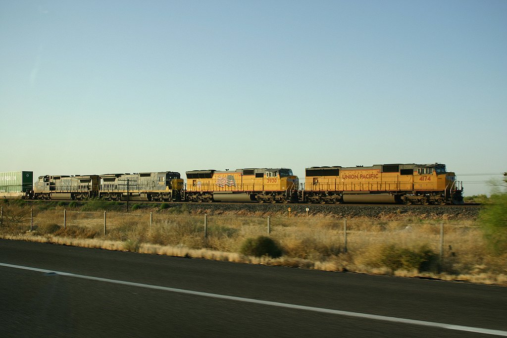 UP Train as seen from I-10