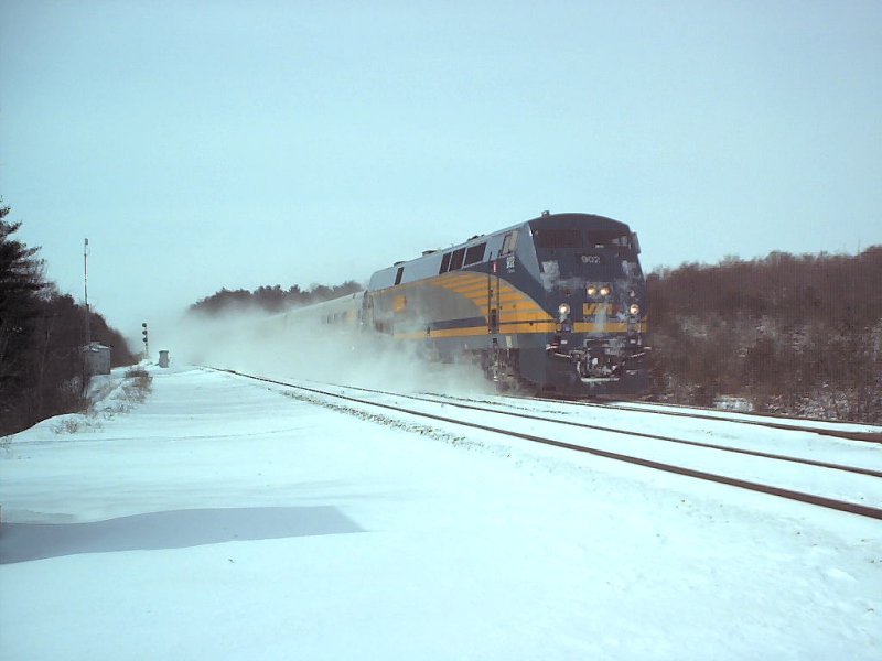 VIA 902 kicks up some snow
