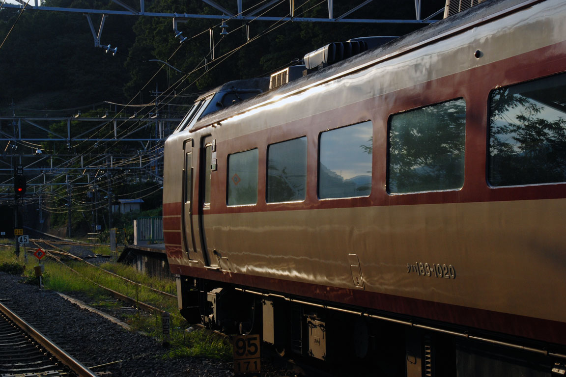 Waiting for deparure at dusk