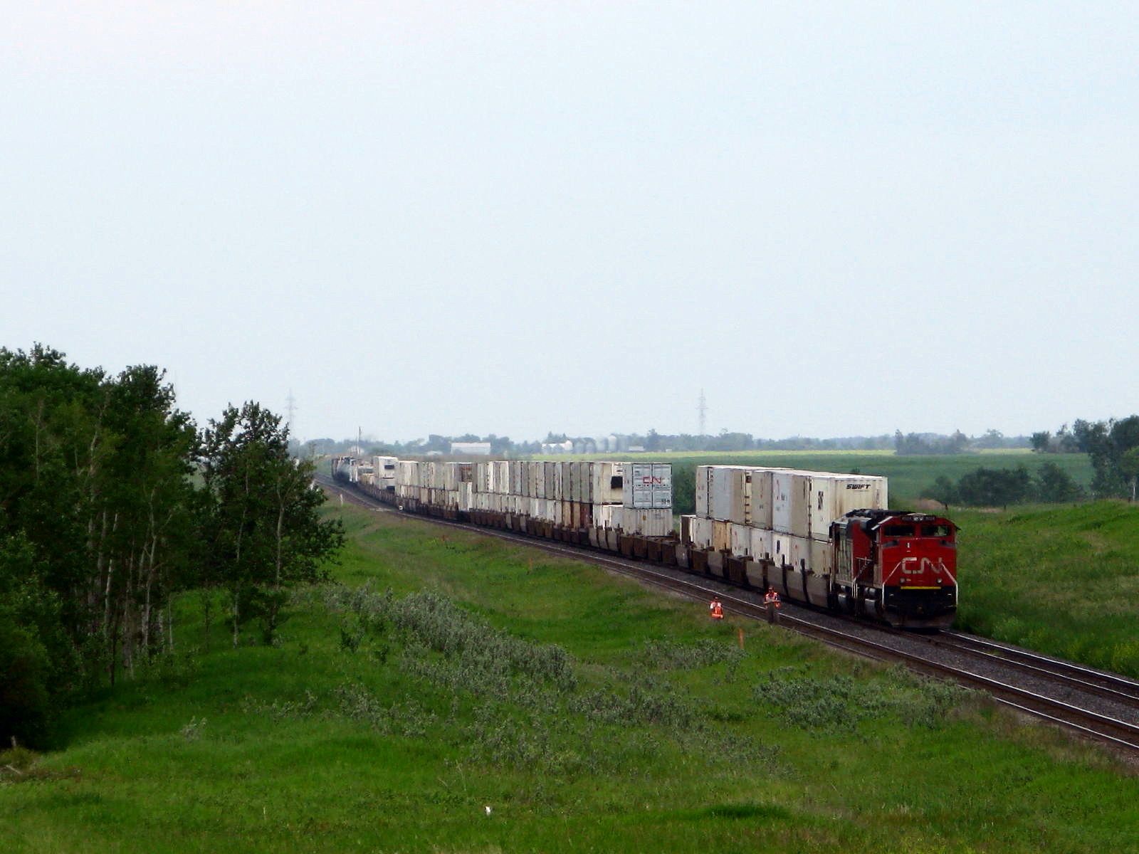 Waiting for westbound to pass