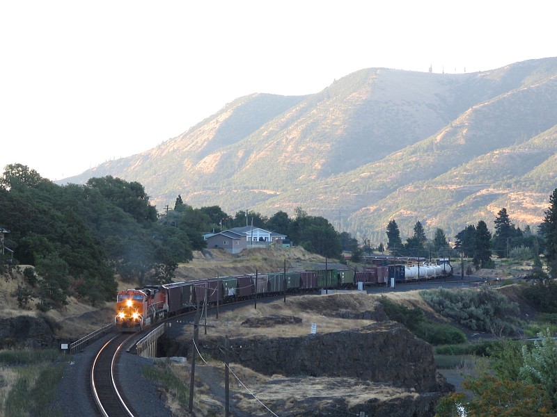 Westbound at Lyle at sunrise