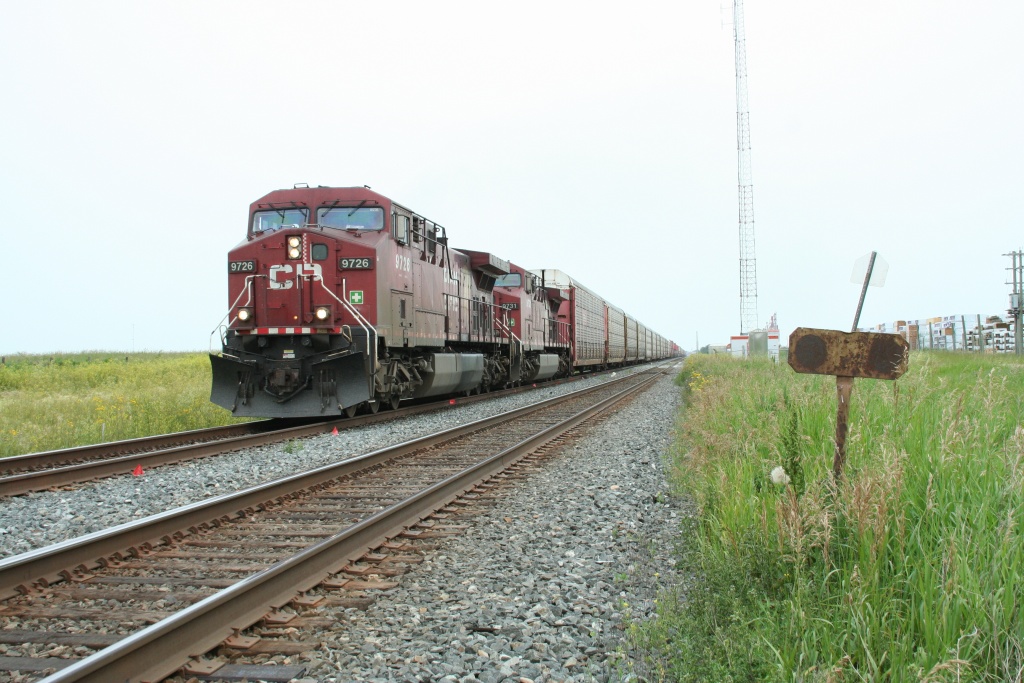 Westbound Intermodal at Carseland Alberta