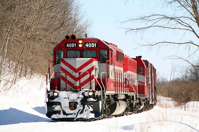 WSOR Train at Ackerville, WI
